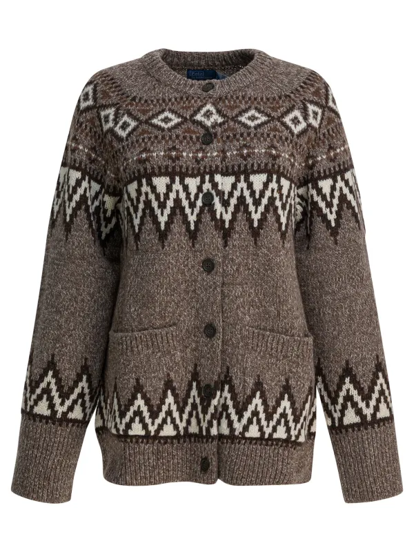 WOOL BLEND "FAIR ISLE" CARDIGAN sold by Lord & Taylor