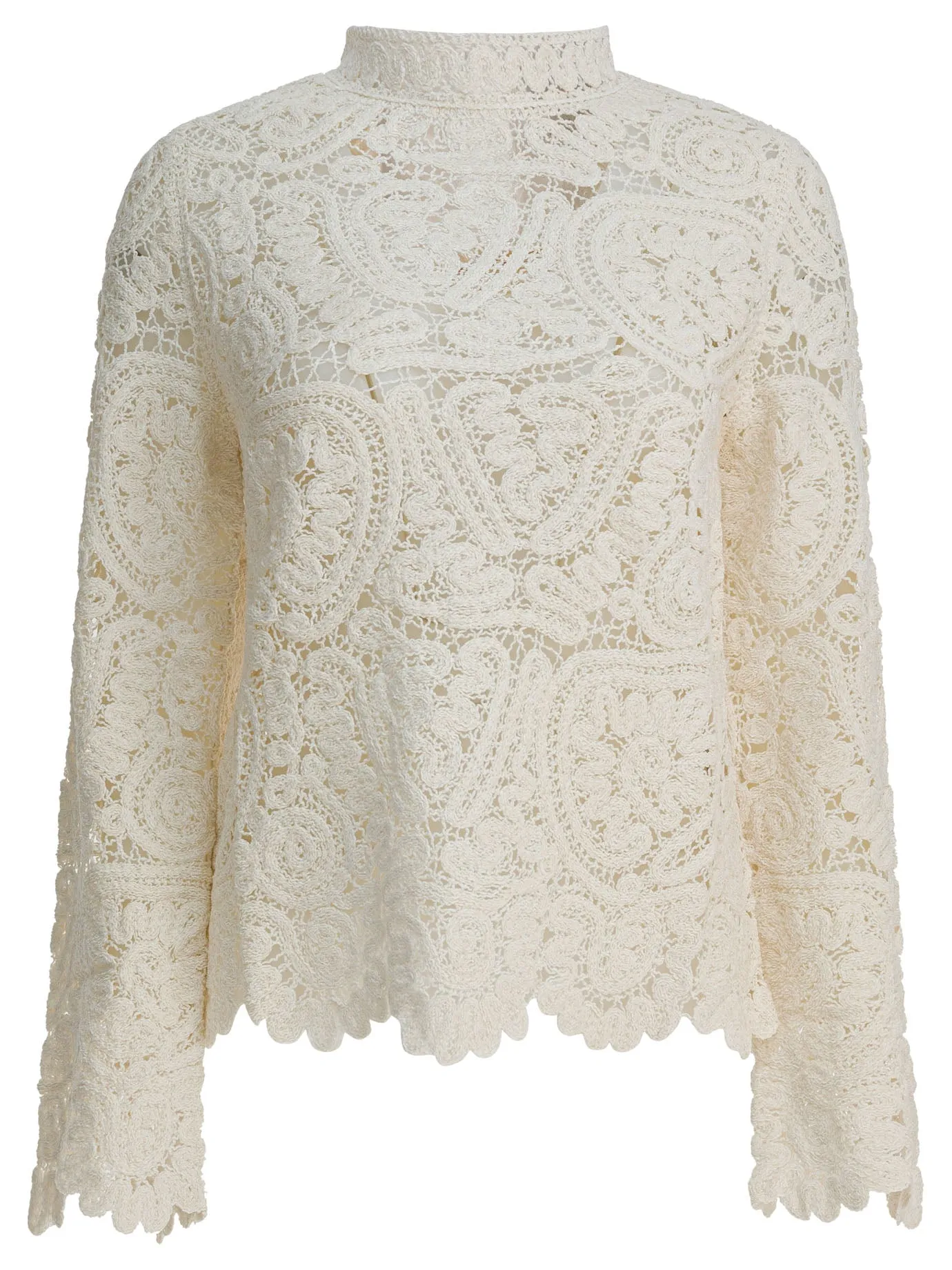 PERFORATED SILK "WADE" SWEATER sold by Lord & Taylor