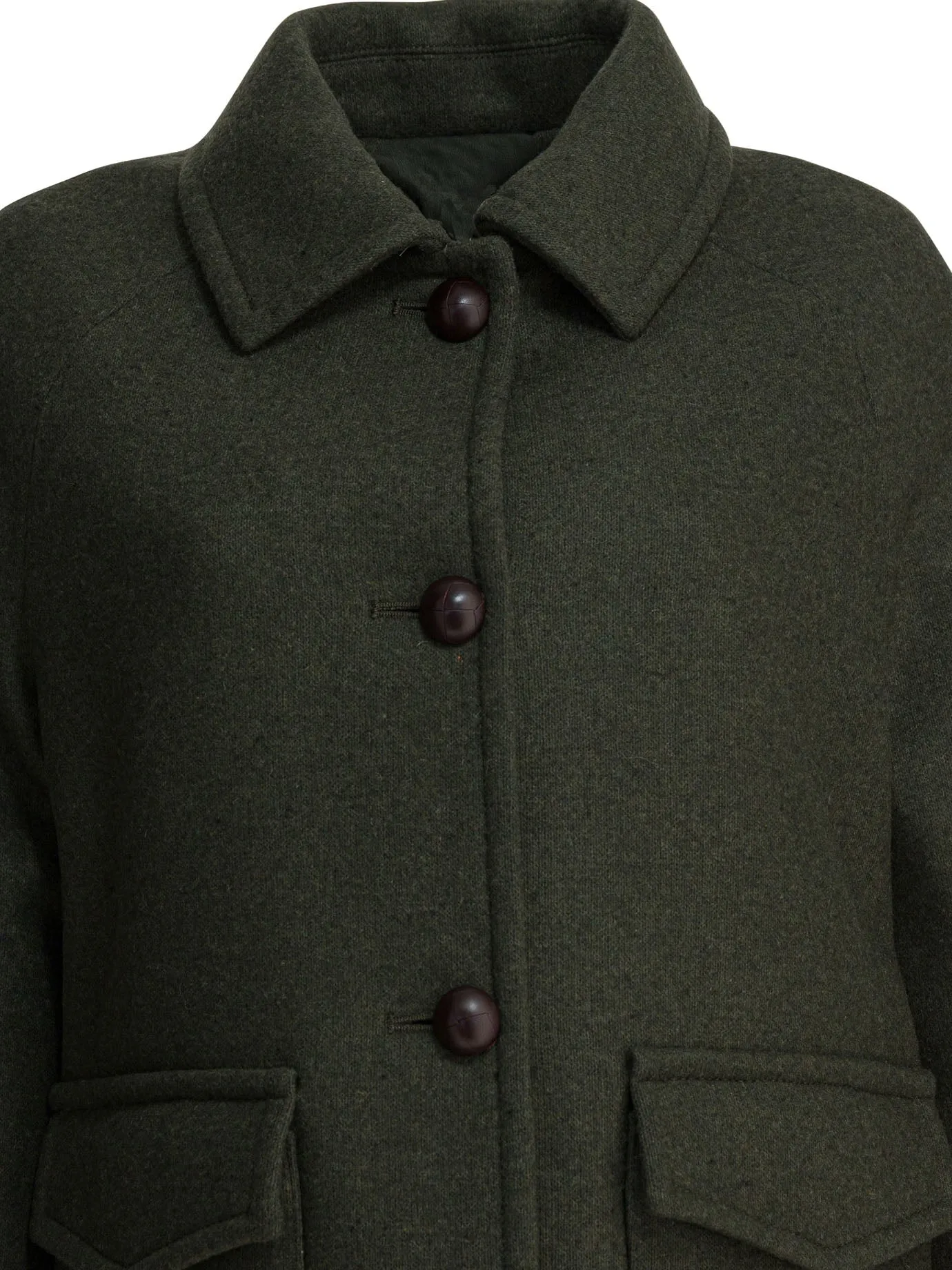 GREEN WOOL DOUBLE-BREASTED COAT sold by Lord & Taylor product image thumbnail 3