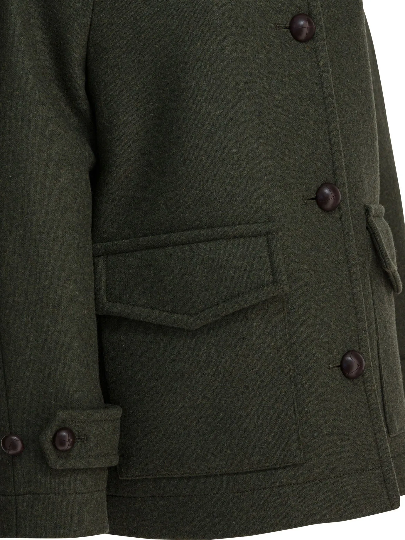 GREEN WOOL DOUBLE-BREASTED COAT sold by Lord & Taylor product image thumbnail 4