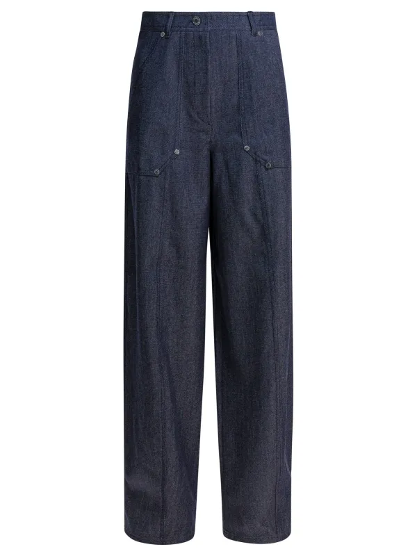 DENIM-EFFECT WOOL PANTS sold by Lord & Taylor