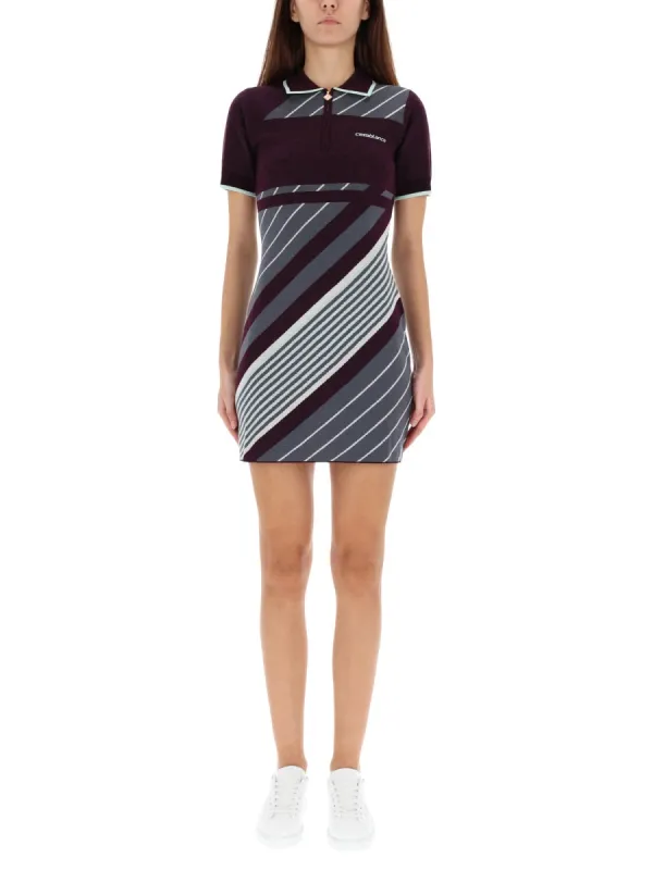 DIAGONAL TENNIS POLO DRESS made by Casablanca