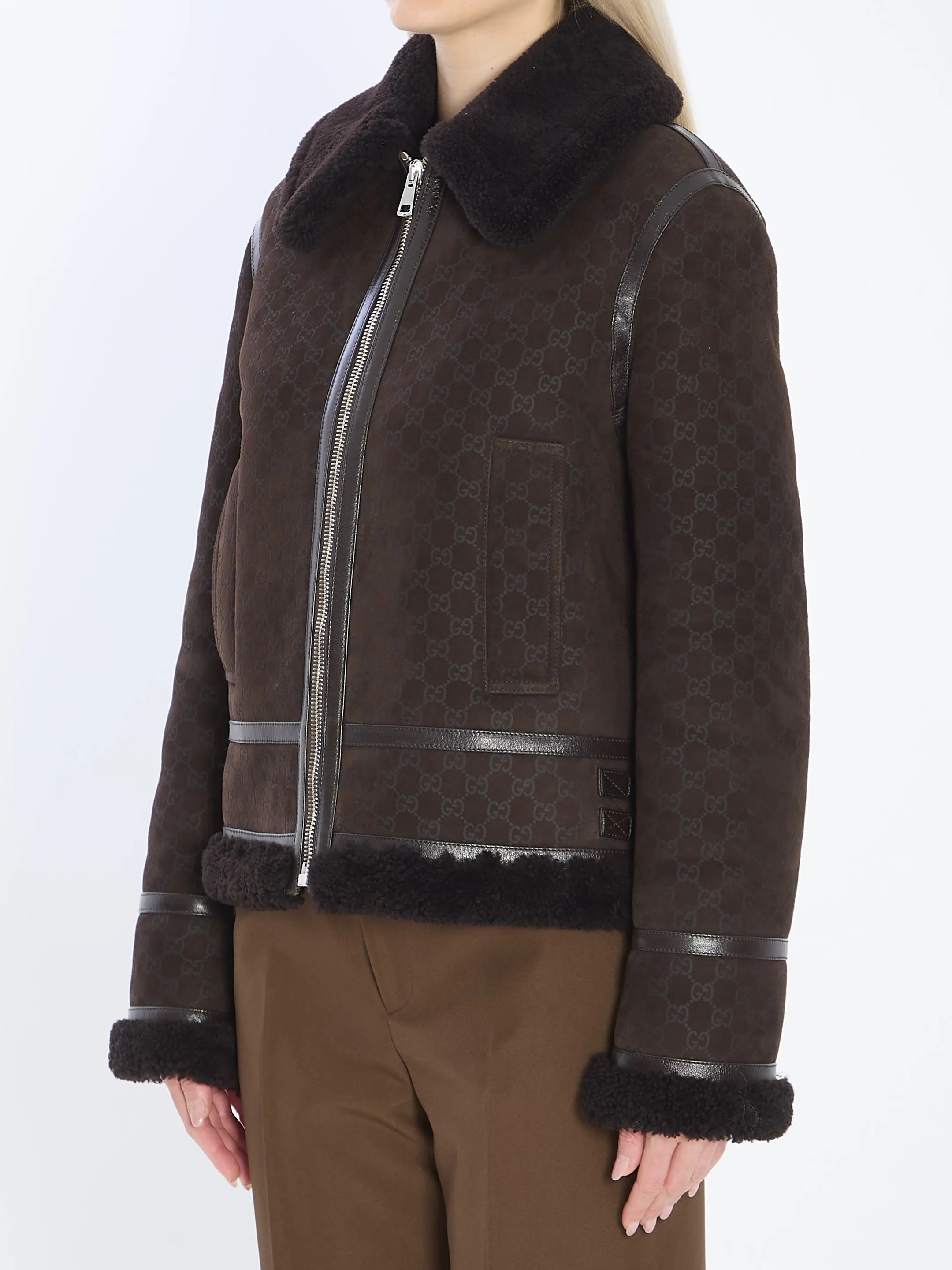 SUEDE LEATHER AND SHEARLING JACKET sold by Lord & Taylor product image thumbnail 2