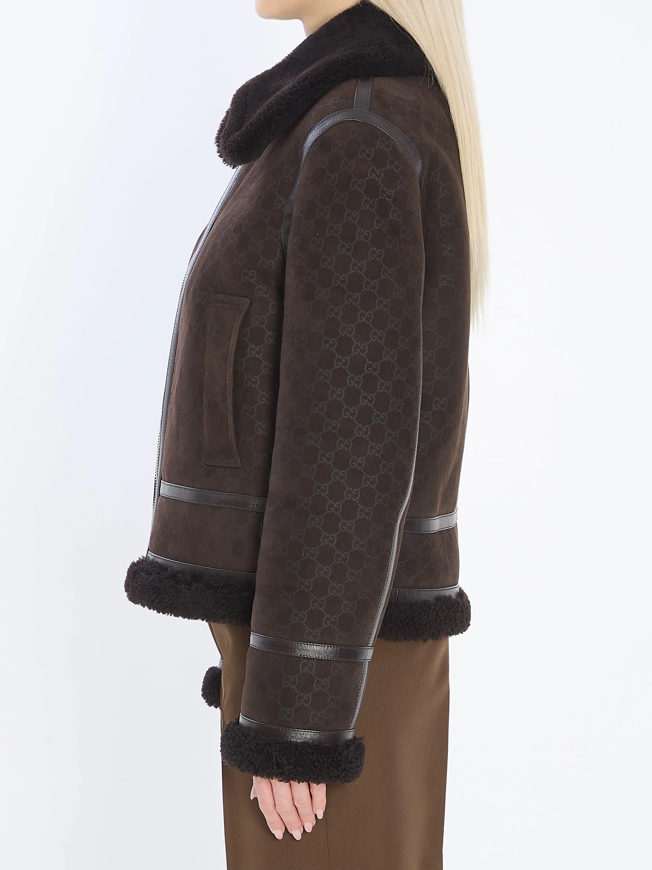 SUEDE LEATHER AND SHEARLING JACKET sold by Lord & Taylor product image thumbnail 3