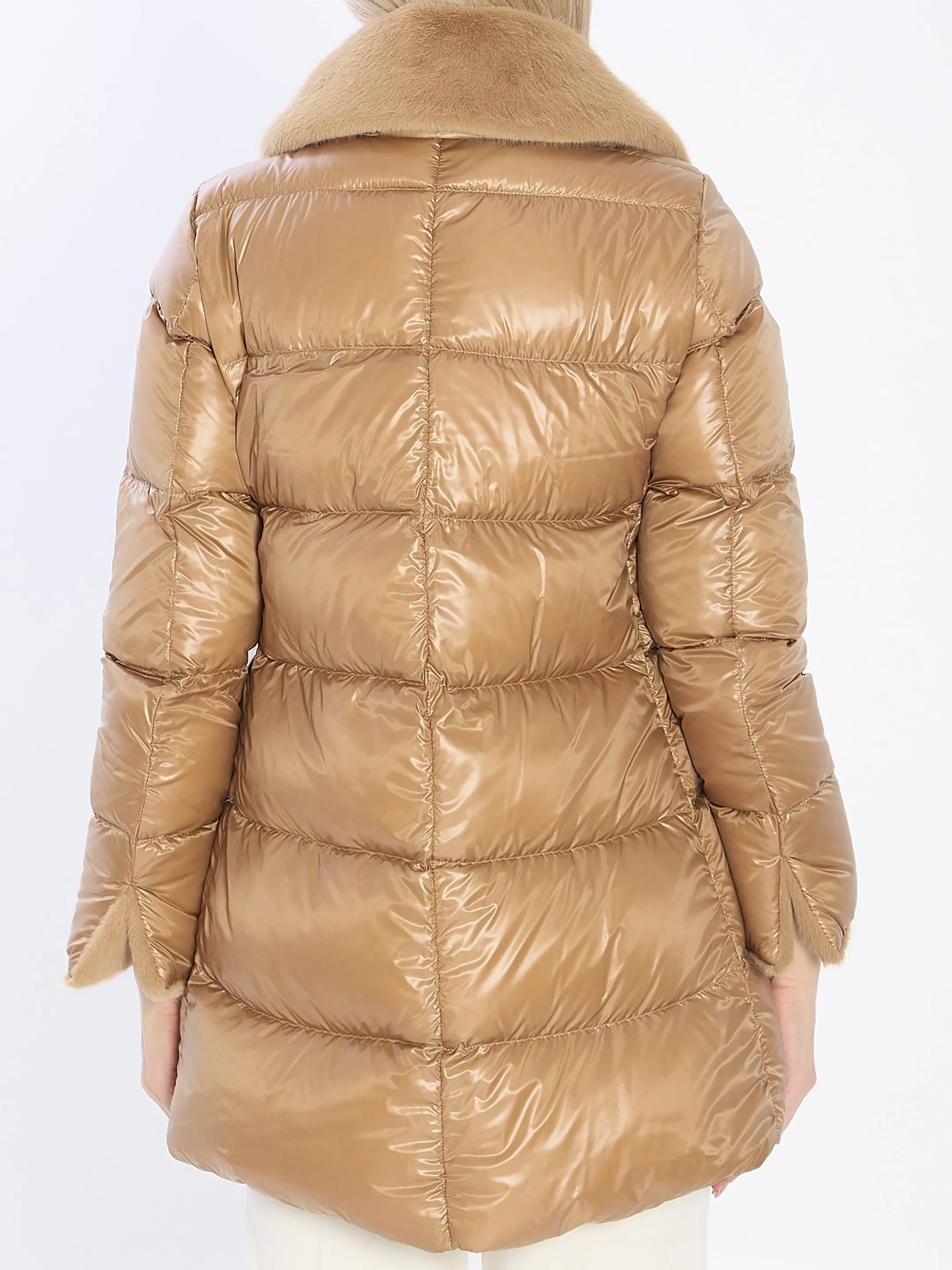 LIGHT PUFFER WITH COLLAR FUR sold by Lord & Taylor product image thumbnail 4