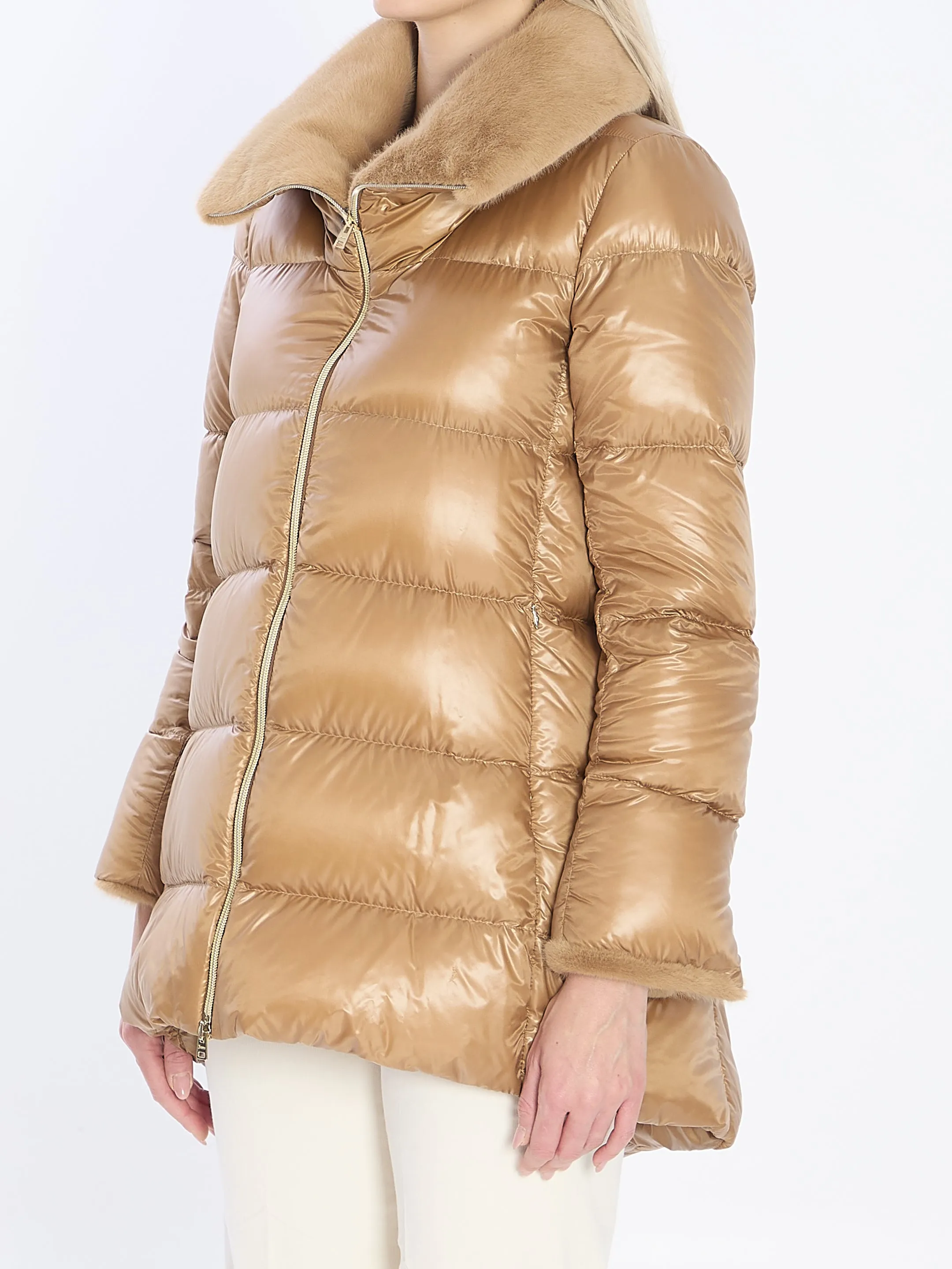 LIGHT PUFFER WITH COLLAR FUR sold by Lord & Taylor product image thumbnail 2
