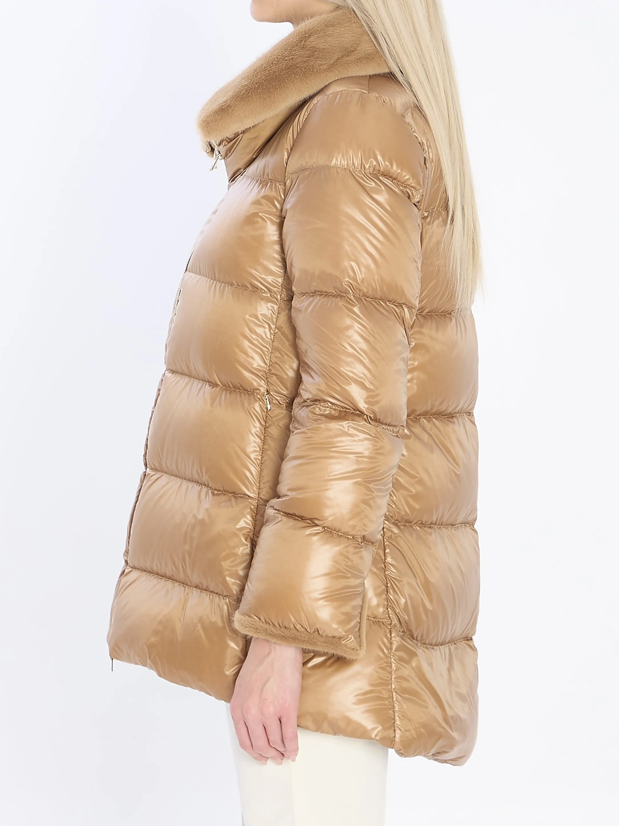 LIGHT PUFFER WITH COLLAR FUR sold by Lord & Taylor product image thumbnail 3