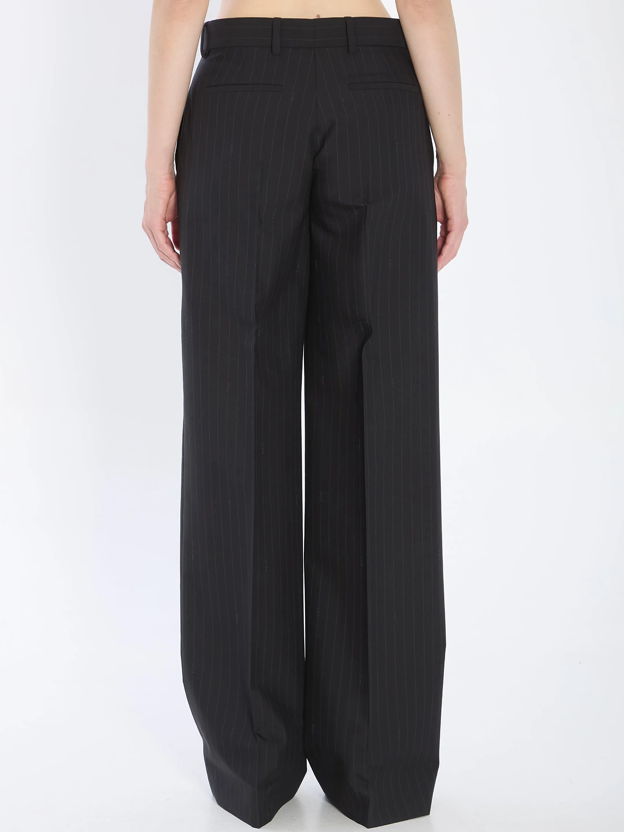 PINSTRIPED WOOL TROUSERS sold by Lord & Taylor product image thumbnail 4