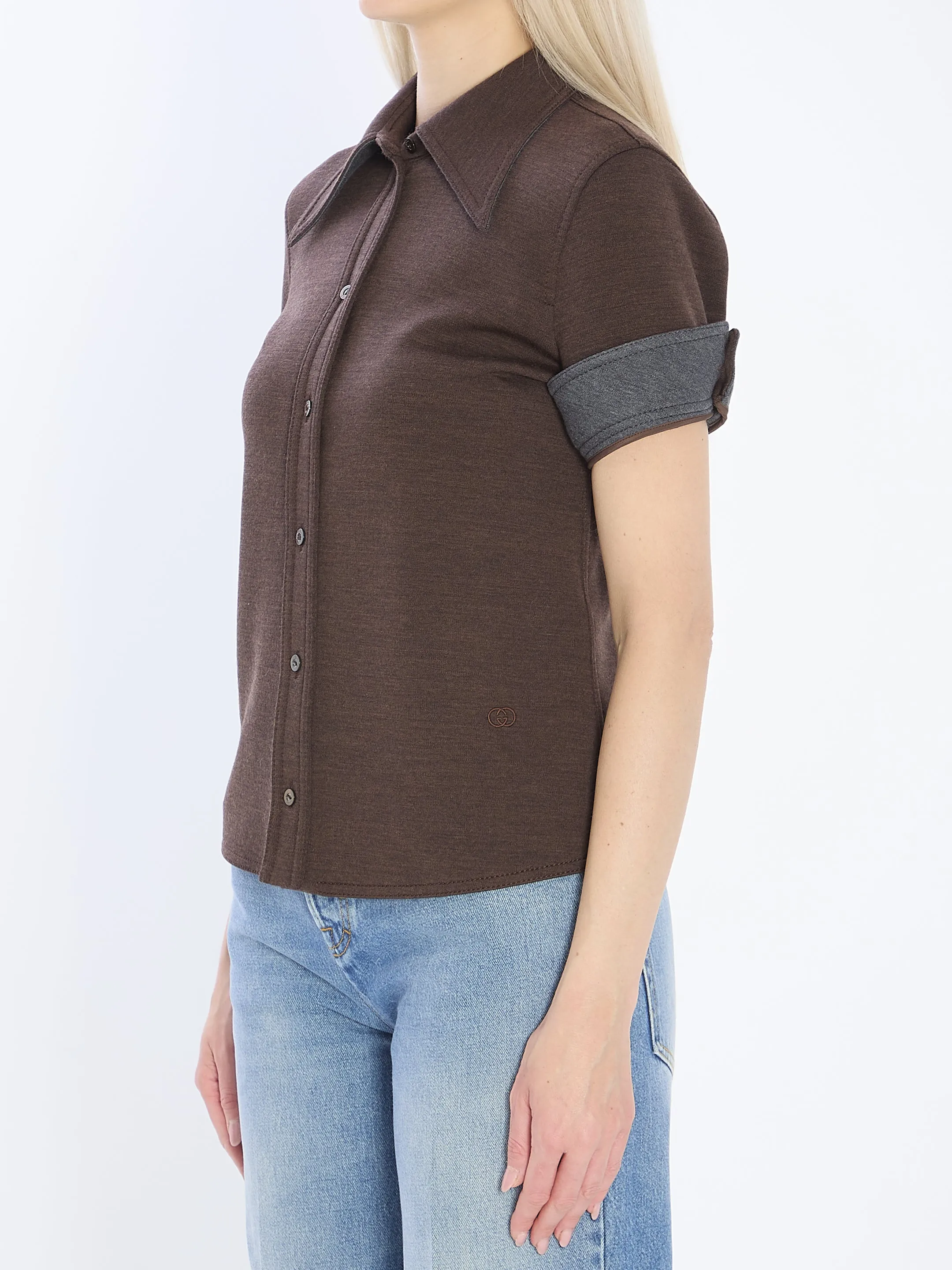 COTTON AND WOOL JERSEY SHIRT sold by Lord & Taylor product image thumbnail 2