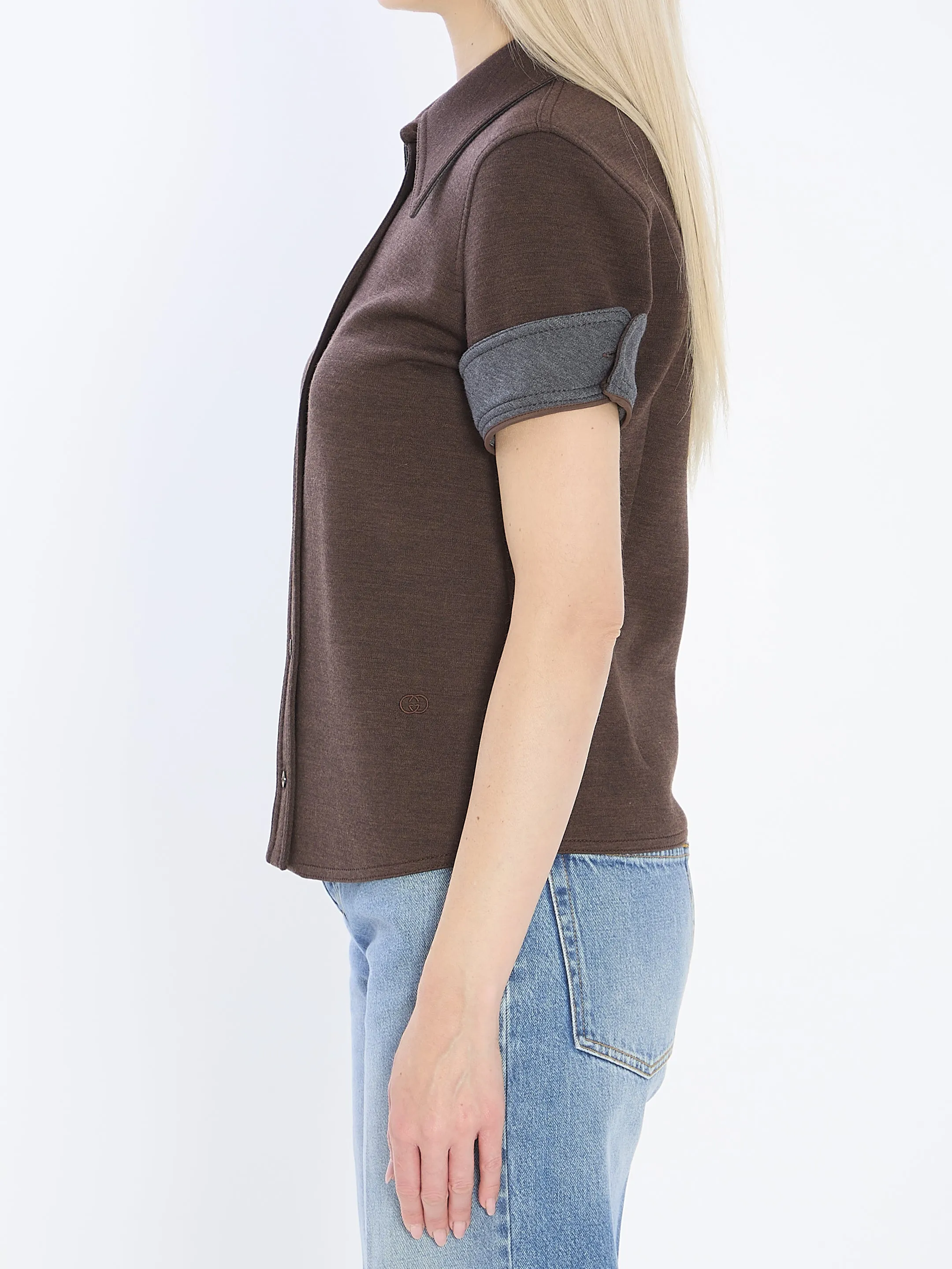 COTTON AND WOOL JERSEY SHIRT sold by Lord & Taylor product image thumbnail 3