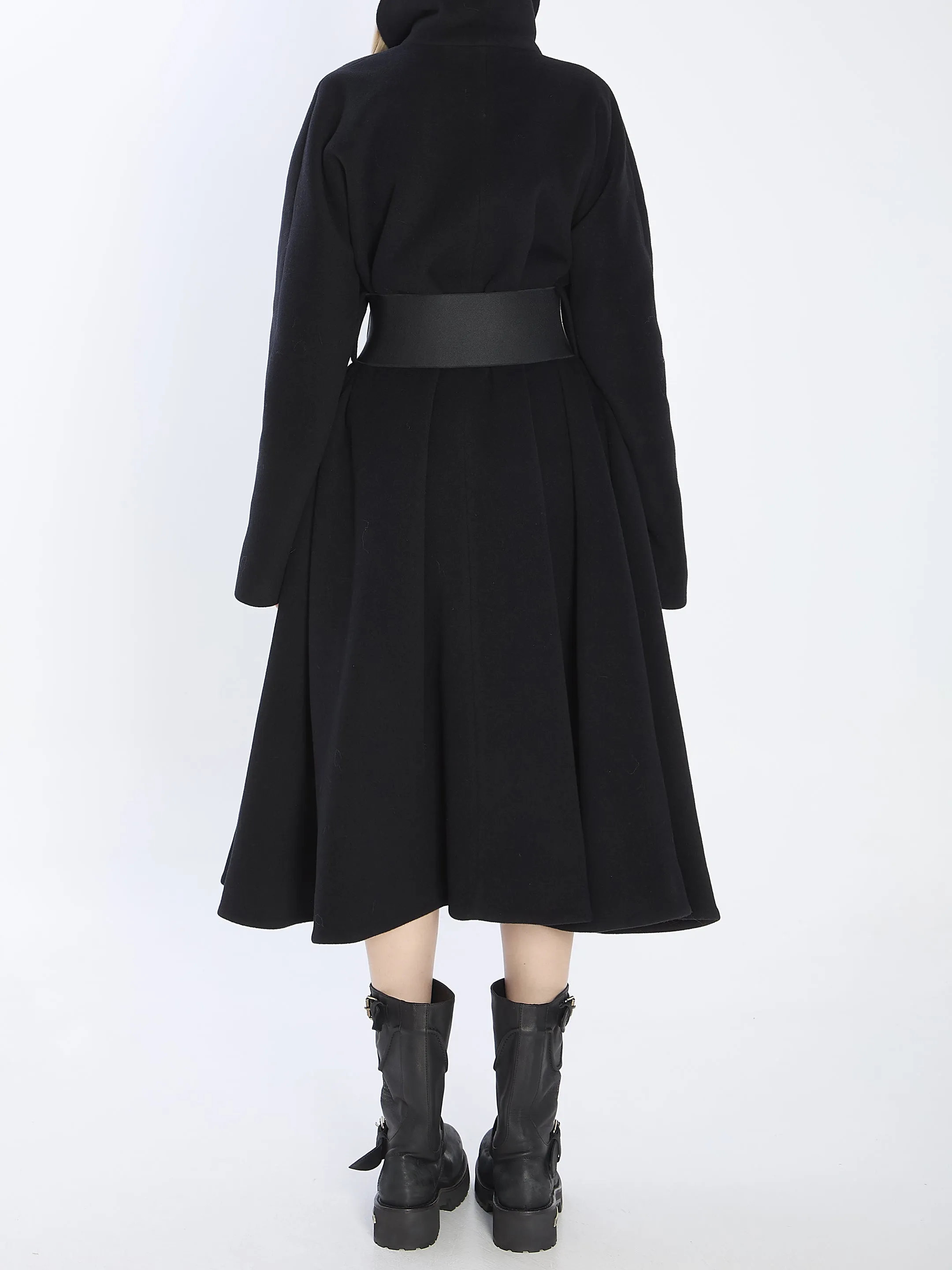 WRAP COAT IN BLACK WOOL sold by Lord & Taylor product image thumbnail 4