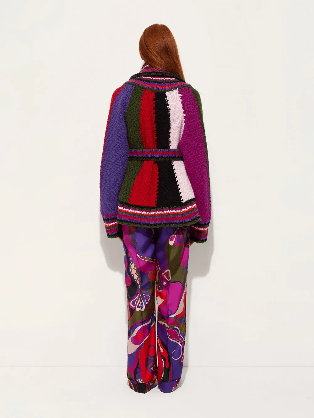 ORCHIDEE PRINT OVERSIZED COLORBLOCK CARDIGAN sold by Lord & Taylor product image thumbnail 3