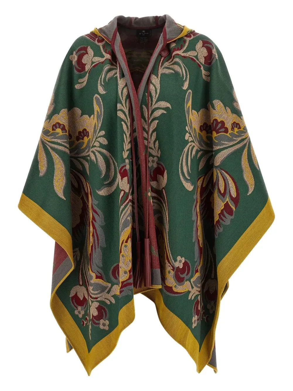 PAISLEY-MOTIF LONG HOODED WOOL CAPE sold by Lord & Taylor