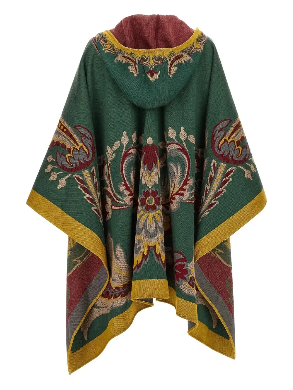 PAISLEY-MOTIF LONG HOODED WOOL CAPE sold by Lord & Taylor product image thumbnail 2