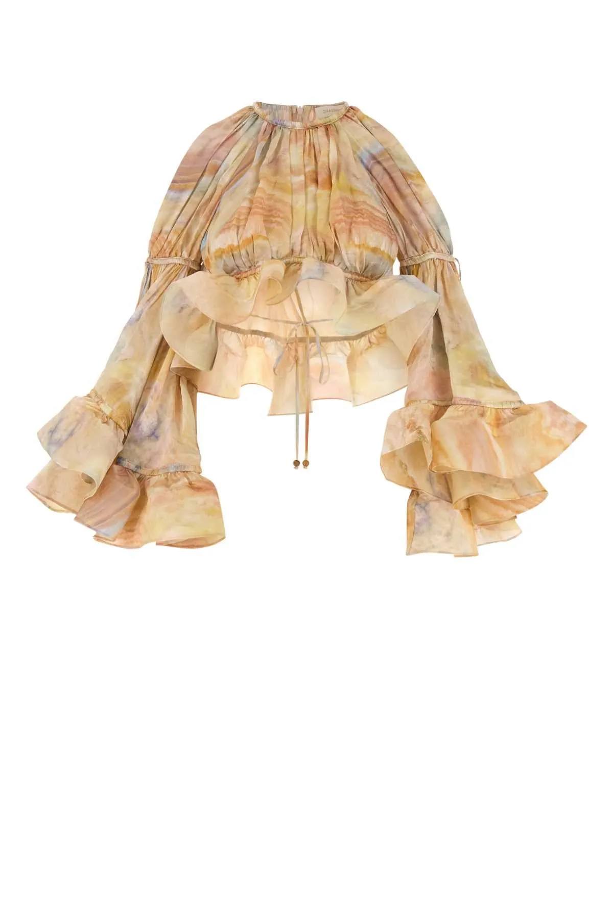 PRINTED SILK CROP-TOP sold by Lord & Taylor