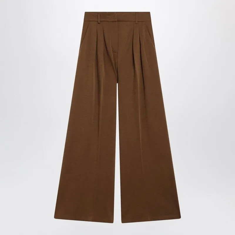 BROWN WOOL JERSEY TROUSERS sold by Lord & Taylor