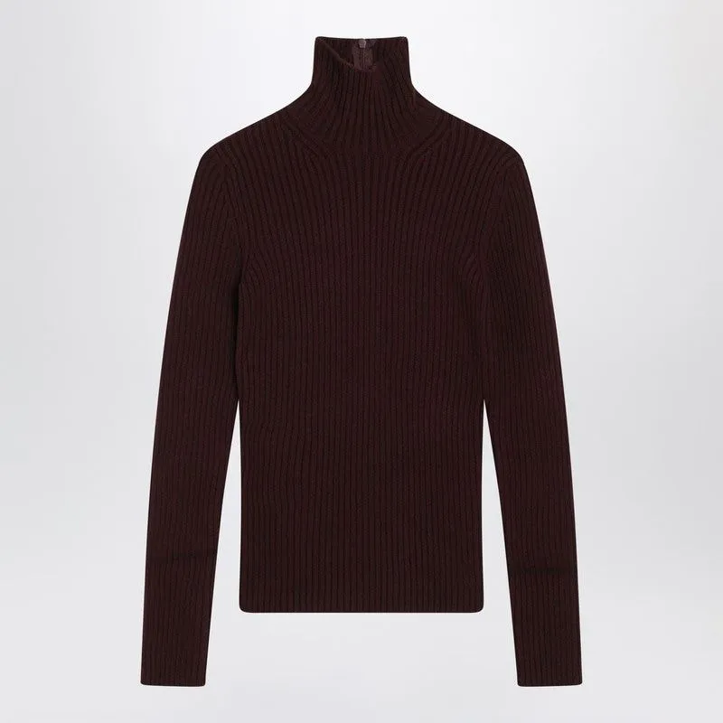 CHERRYCOLORED TURTLENECK IN WOOL AND CASHMERE BLEND sold by Lord & Taylor