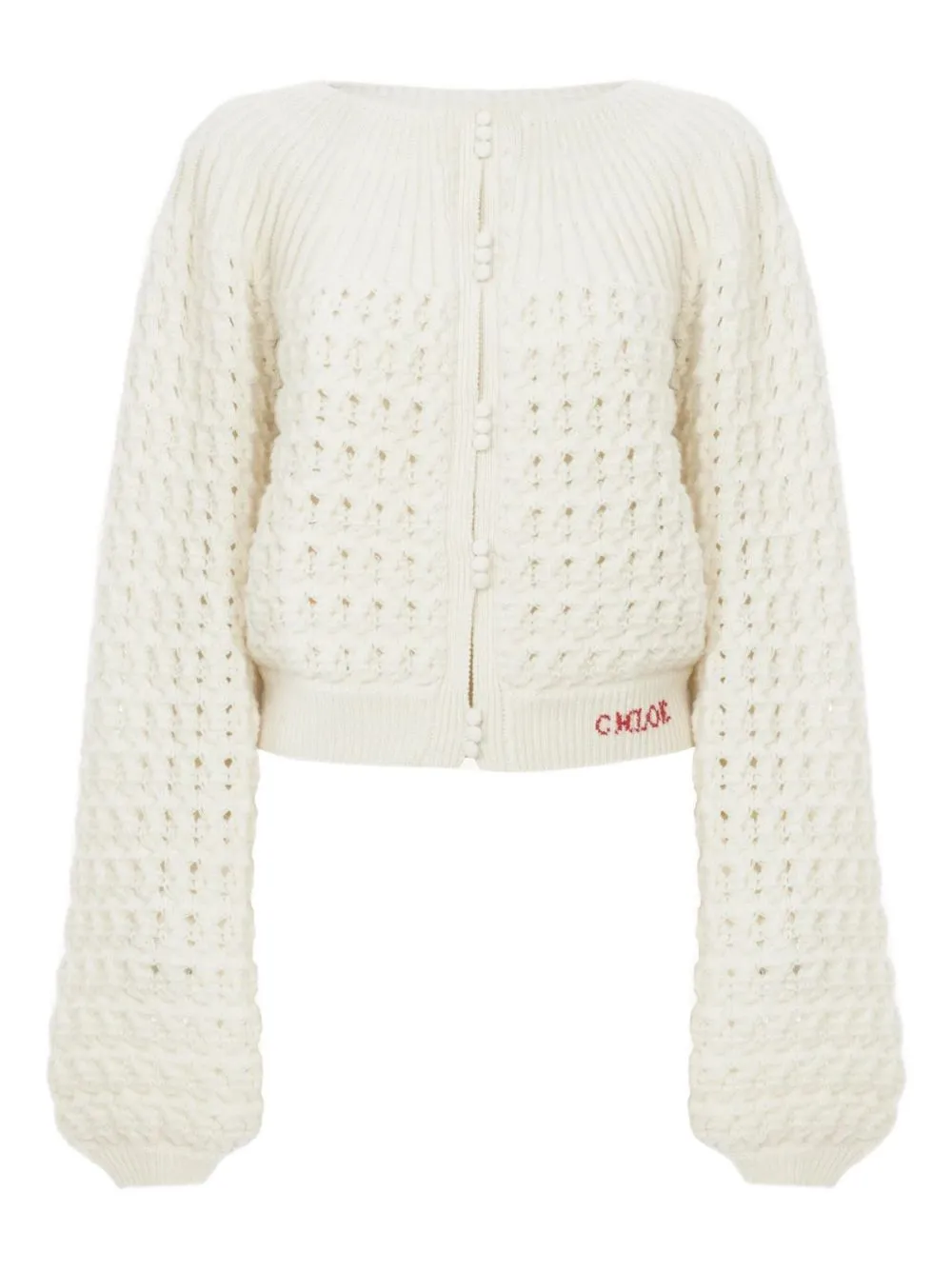 MILKCOLORED WOOL AND CASHMERE KNIT CARDIGAN sold by Lord & Taylor