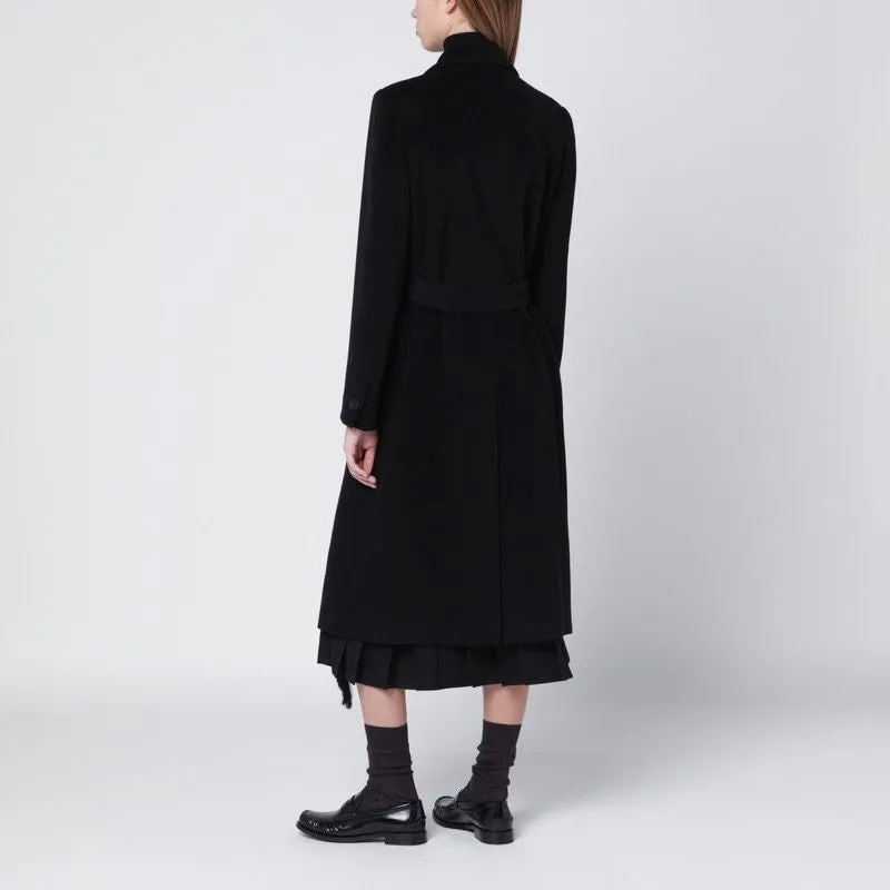 BLACK DOUBLEBREASTED COAT WITH BELT sold by Lord & Taylor product image thumbnail 2