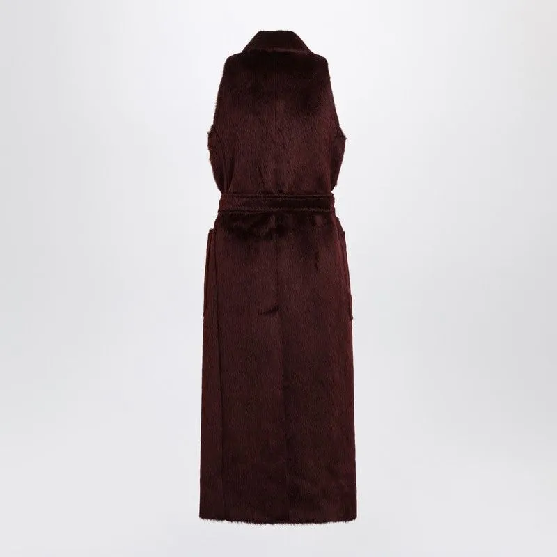 CHERRYCOLORED SLEEVELESS COAT IN ALPACA AND WOOL sold by Lord & Taylor product image thumbnail 2