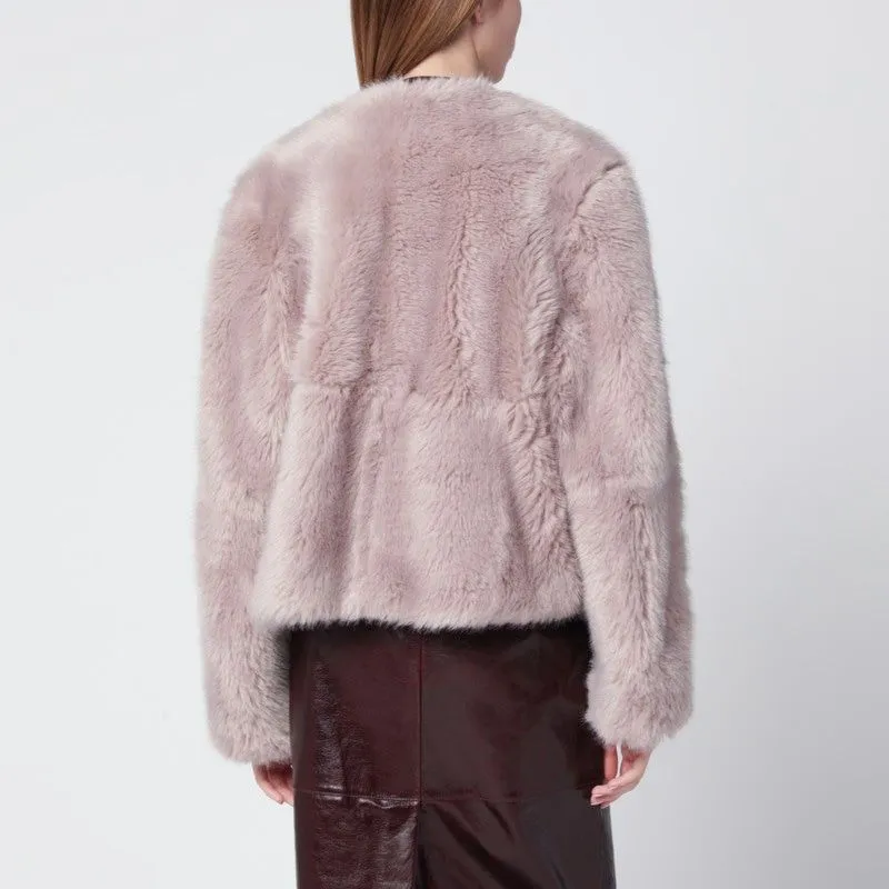 PINK SHORT CREWNECK FAUXFUR JACKET sold by Lord & Taylor product image thumbnail 2