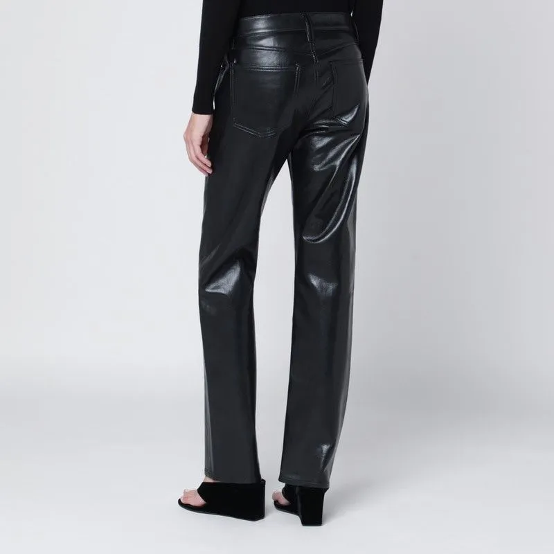 BLACK FAUX LEATHER TROUSERS sold by Lord & Taylor product image thumbnail 2