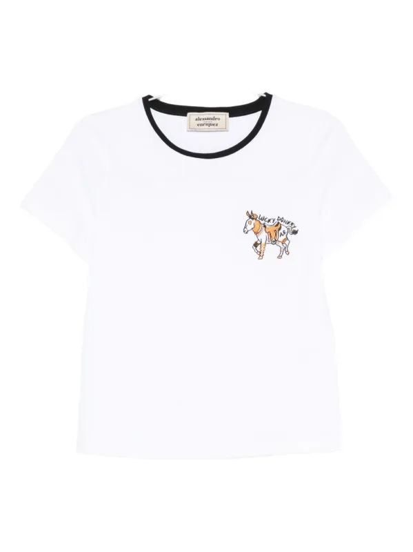 EMBROIDERED COTTON T-SHIRT sold by Lord & Taylor