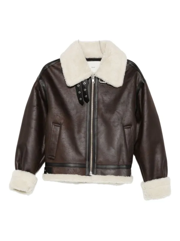 FAUX LEATHER SHEARLING JACKET sold by Lord & Taylor
