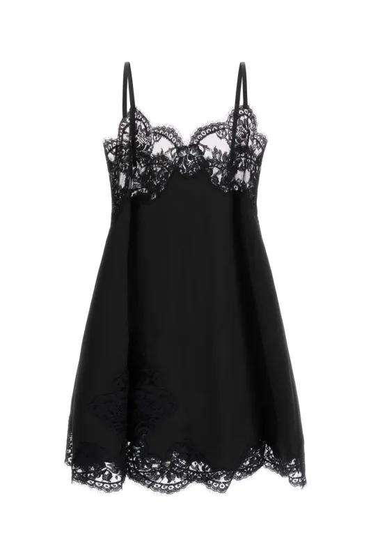 BLACK SATIN MINI DRESS sold by Lord & Taylor