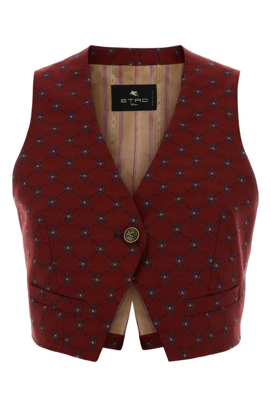 EMBROIDERED WOOL BLEND VEST sold by Lord & Taylor