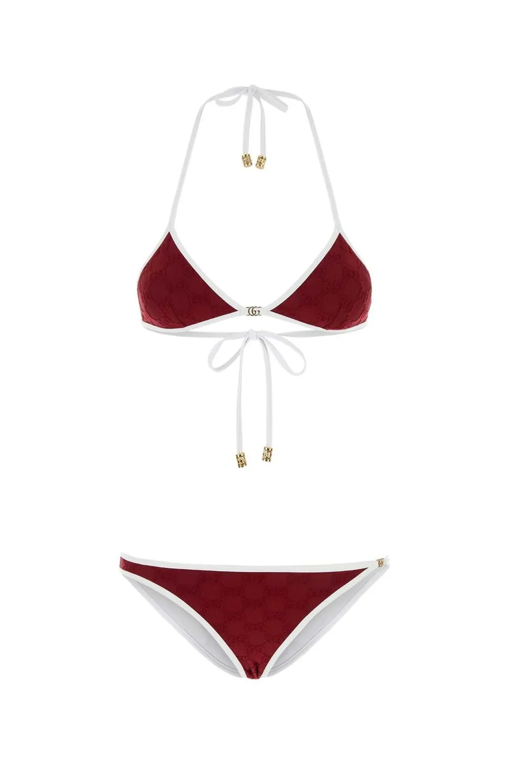 BURGUNDY STRETCH TERRY FABRIC BIKINI sold by Lord & Taylor