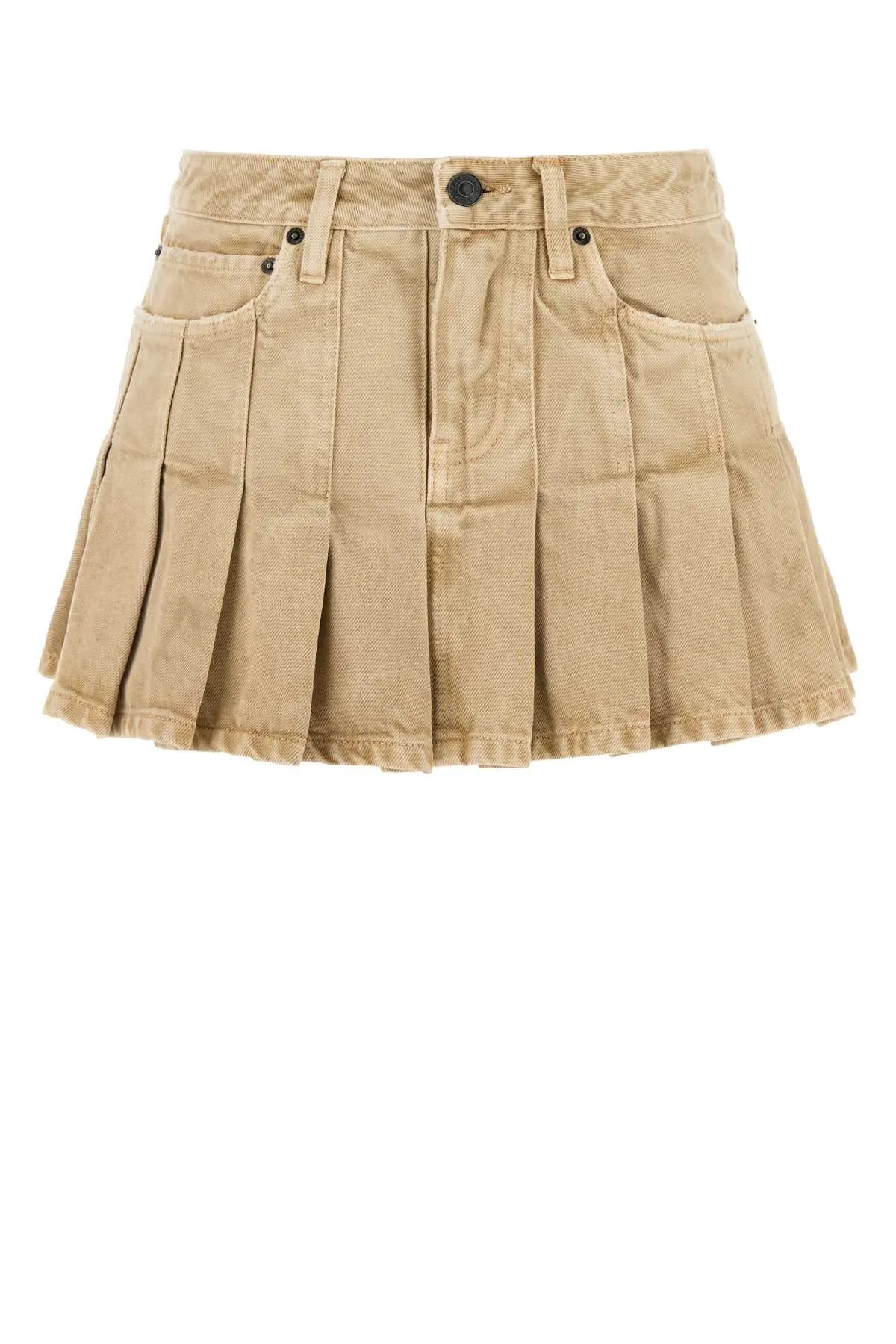 BEIGE DENIM MINI SKIRT sold by Lord & Taylor