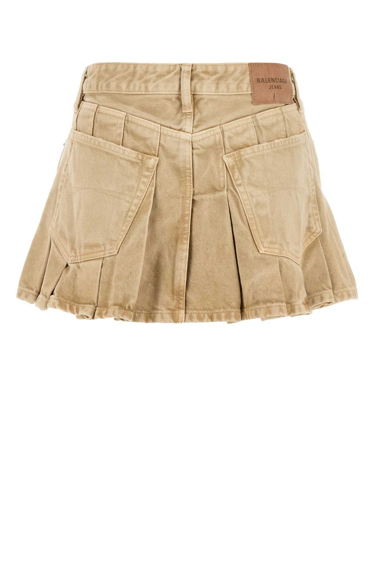 BEIGE DENIM MINI SKIRT sold by Lord & Taylor product image thumbnail 2