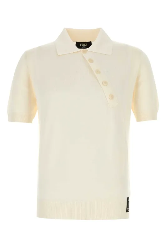 IVORY VISCOSE POLO SHIRT sold by Lord & Taylor