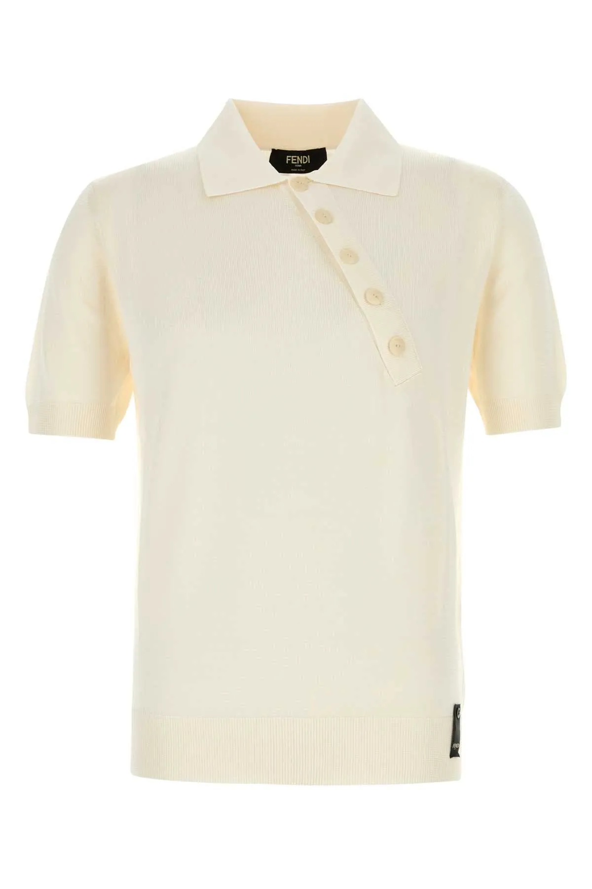 IVORY VISCOSE POLO SHIRT sold by Lord & Taylor