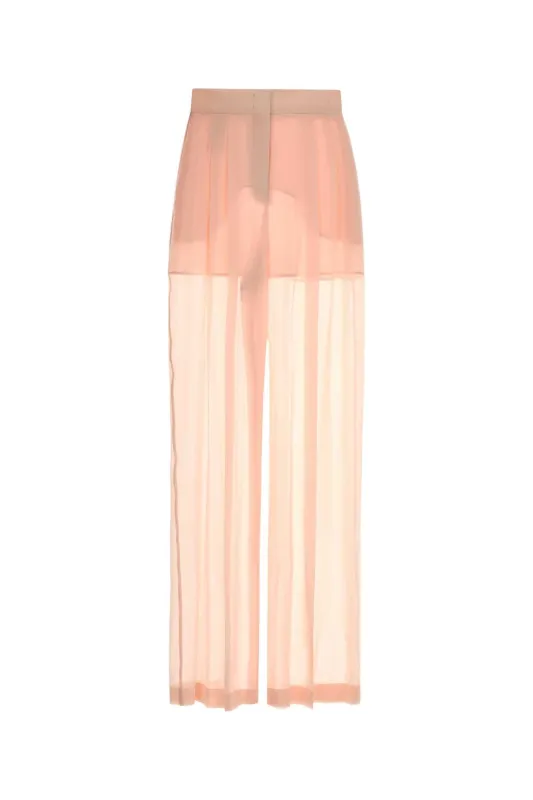 PINK SILK WIDE-LEG PANT sold by Lord & Taylor