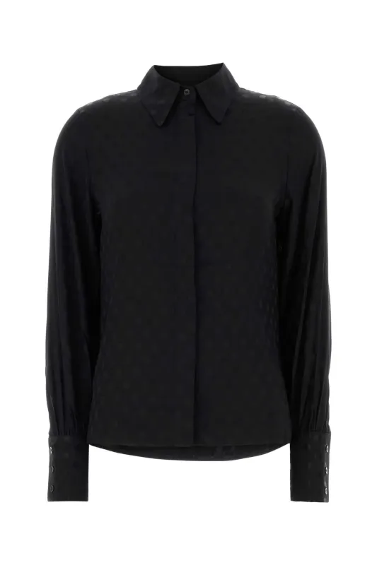 BLACK STRETCH SILK TEYSA SHIRT sold by Lord & Taylor
