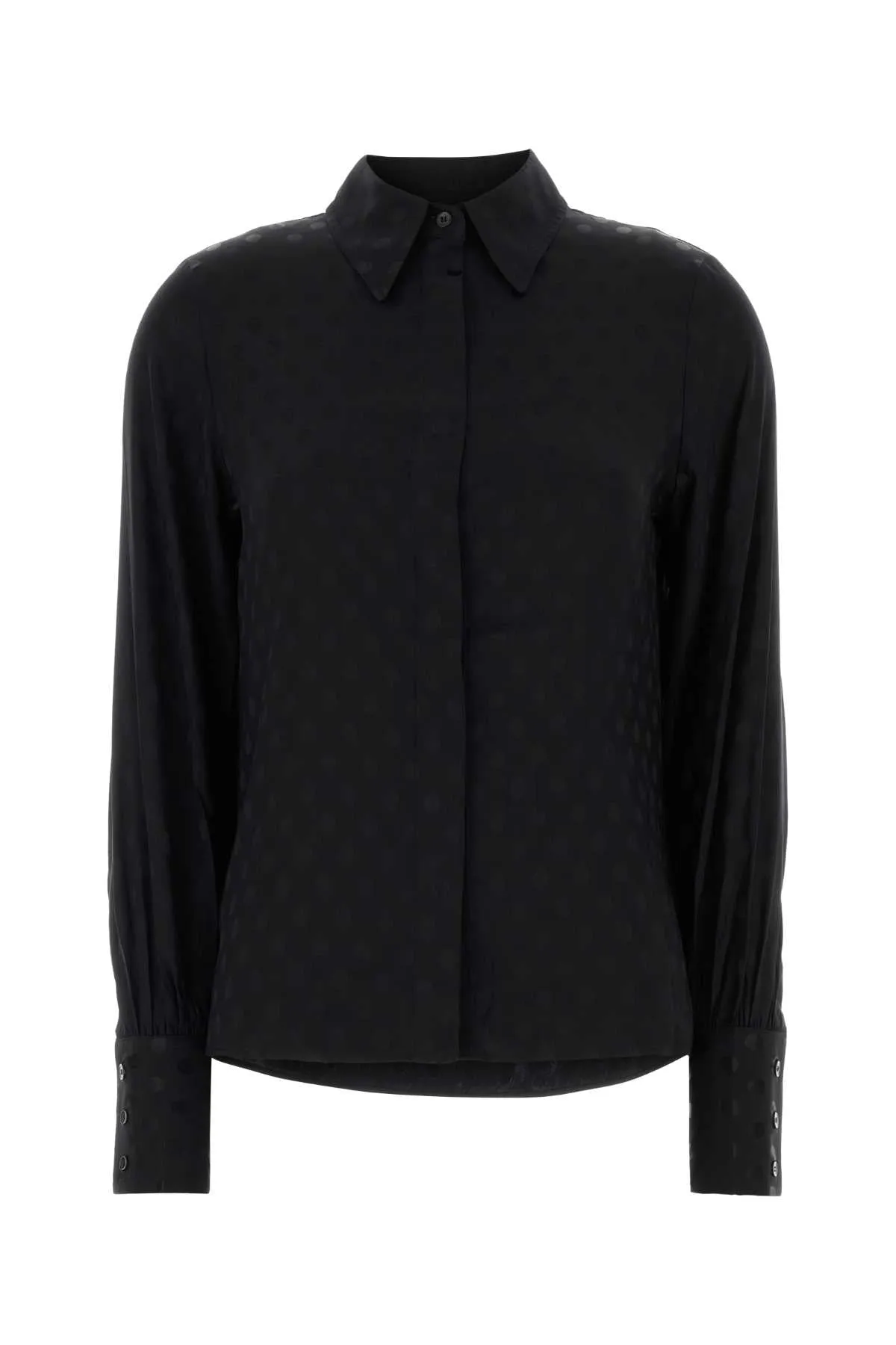 BLACK STRETCH SILK TEYSA SHIRT sold by Lord & Taylor
