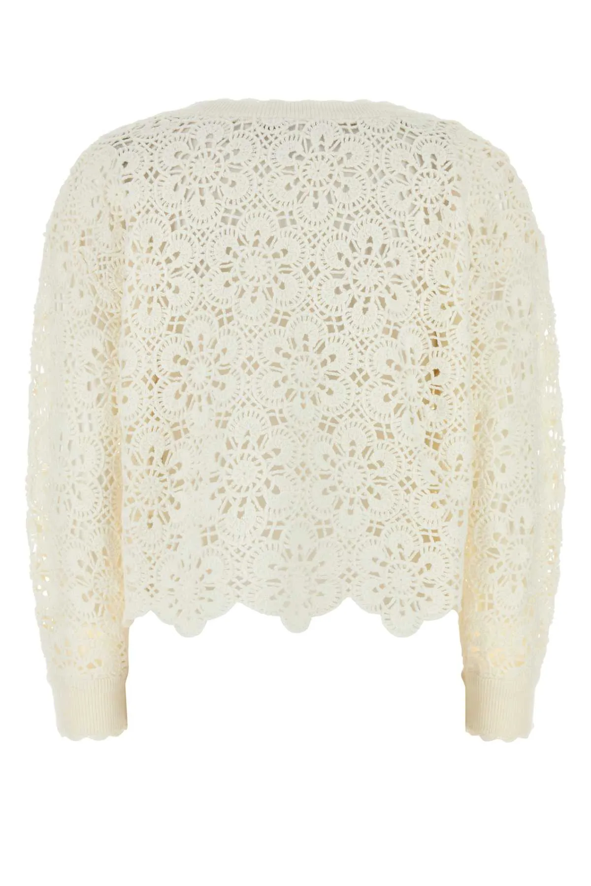 WHITE CROCHET CARDIGAN sold by Lord & Taylor product image thumbnail 2