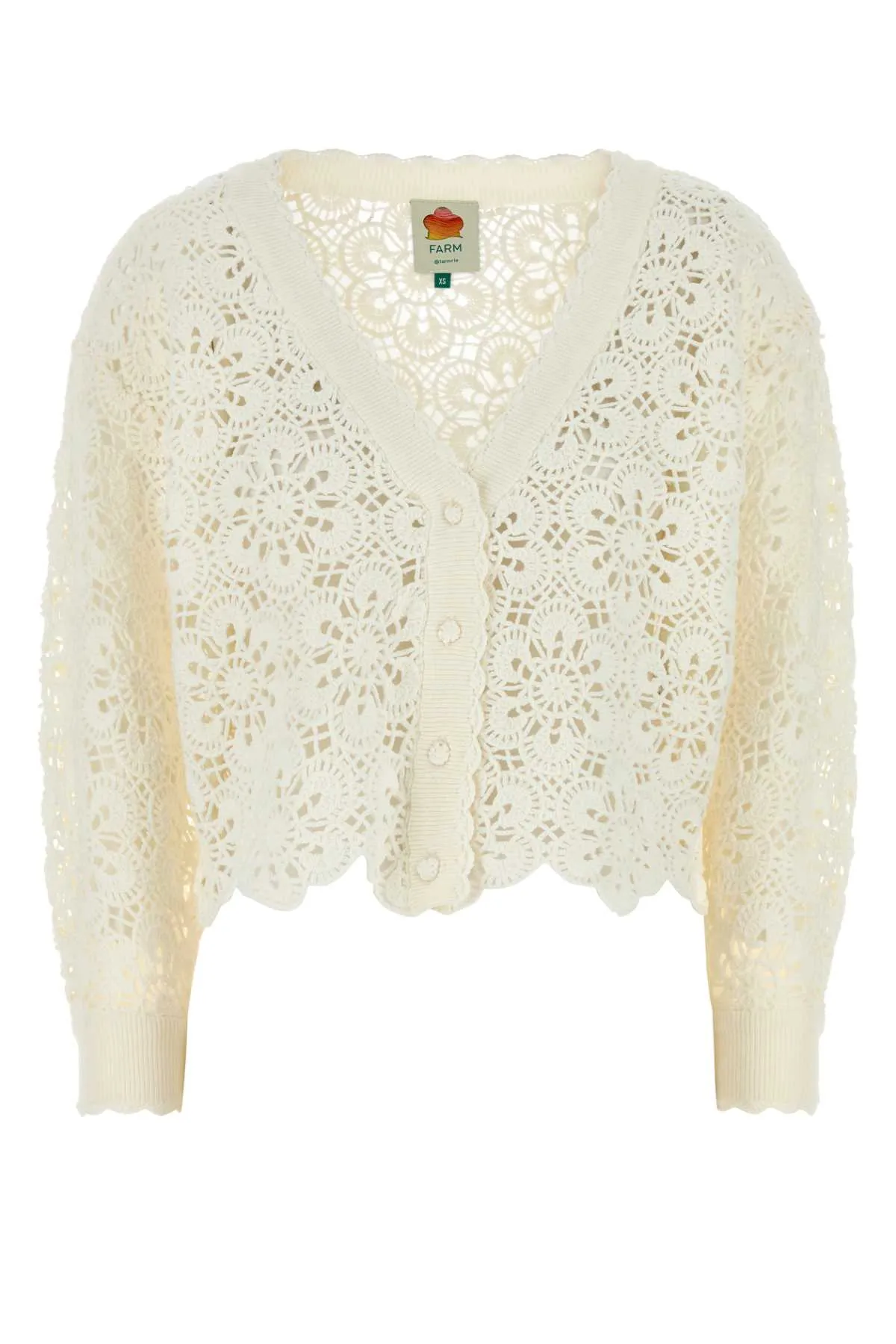 WHITE CROCHET CARDIGAN sold by Lord & Taylor