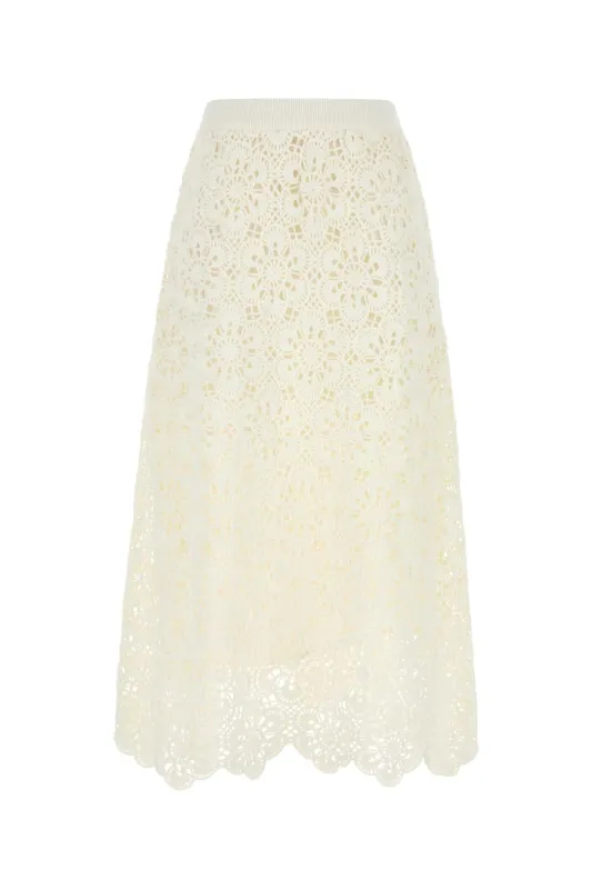 WHITE CROCHET SKIRT sold by Lord & Taylor