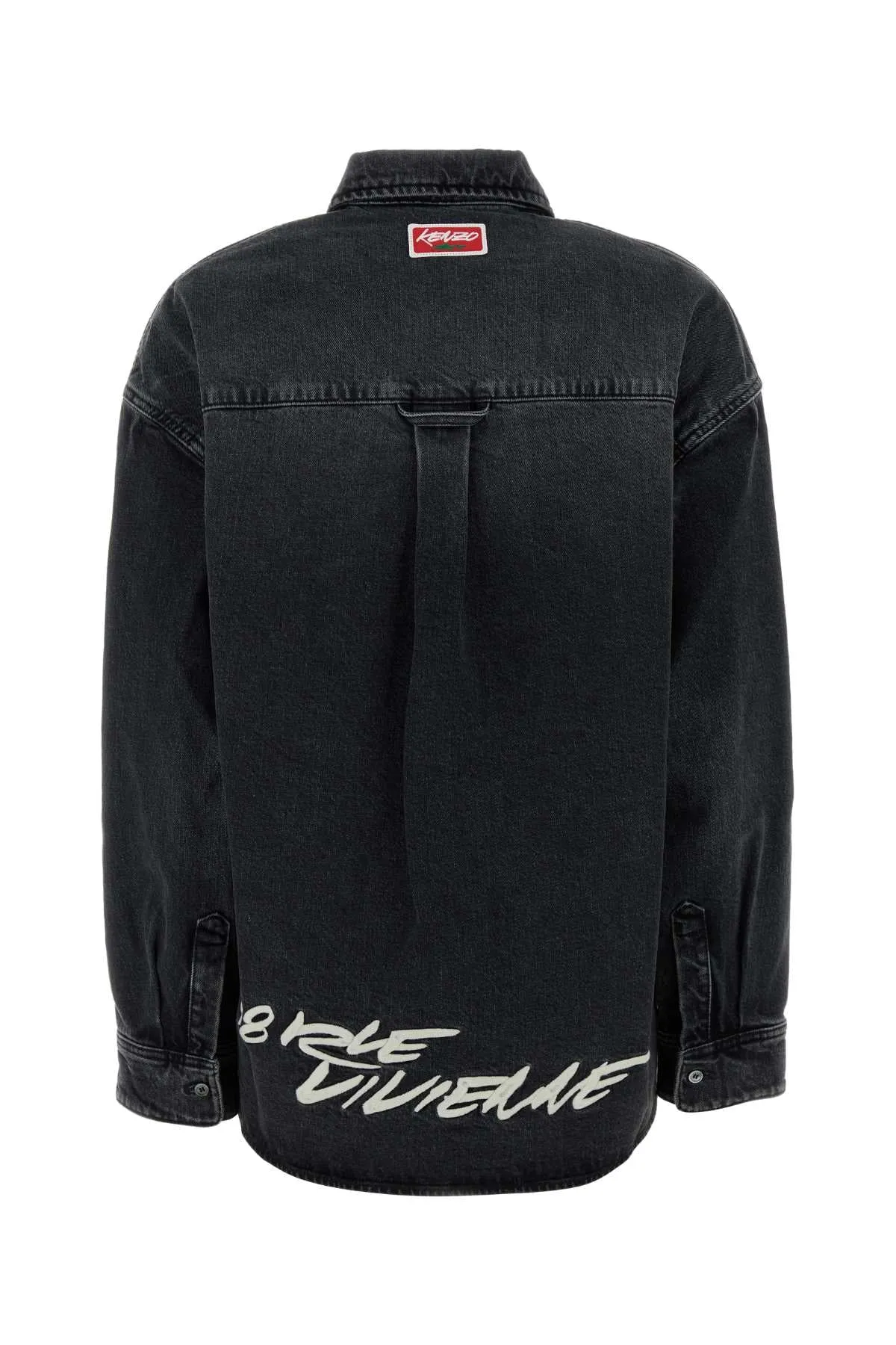 BLACK STRETCH DENIM SHIRT sold by Lord & Taylor product image thumbnail 2