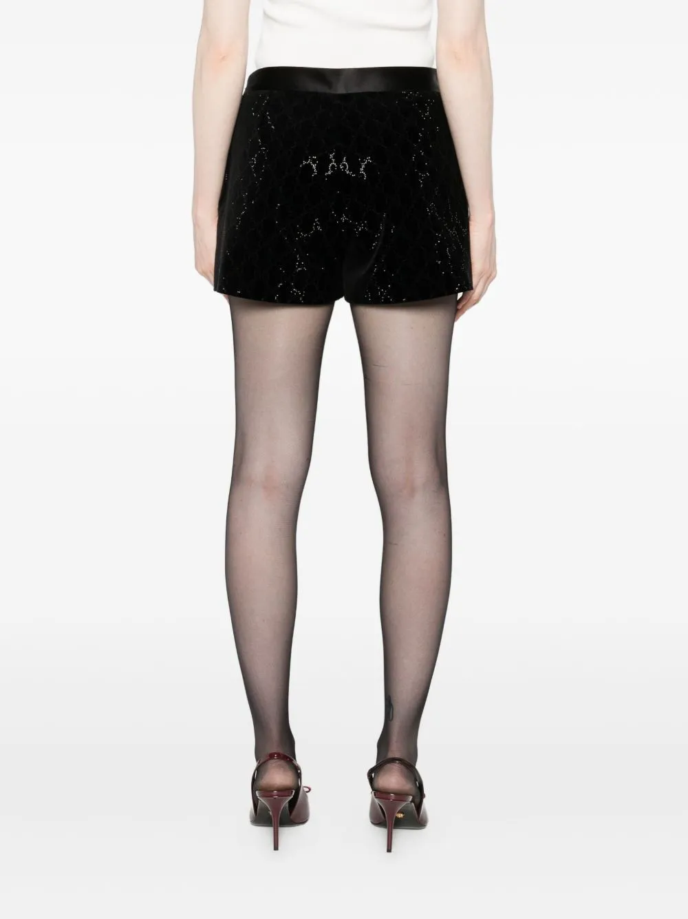 EMBROIDERED VELVET SHORTS sold by Lord & Taylor product image thumbnail 2