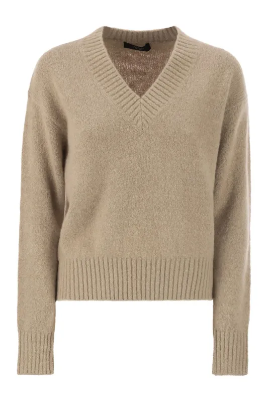 VISITA - V-NECK SWEATER IN ALPACA AND COTTON sold by Lord & Taylor