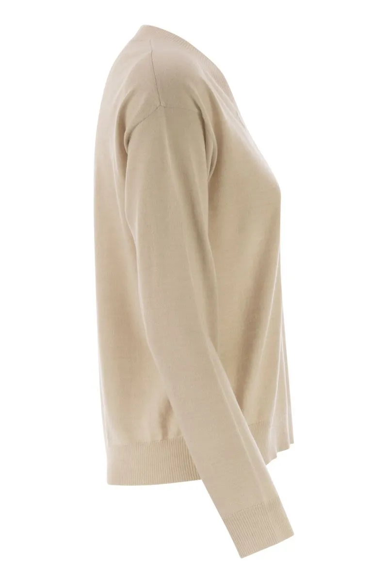 FIOCCHI - V-NECK JUMPER IN WOOL AND CASHMERE sold by Lord & Taylor product image thumbnail 3