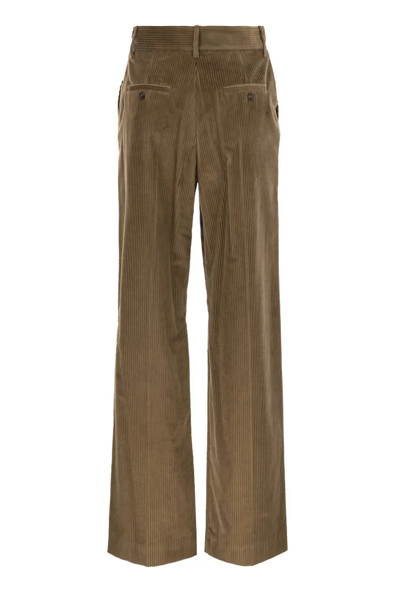 TANIA - WIDE-LEG CORDUROY TROUSERS sold by Lord & Taylor product image thumbnail 2