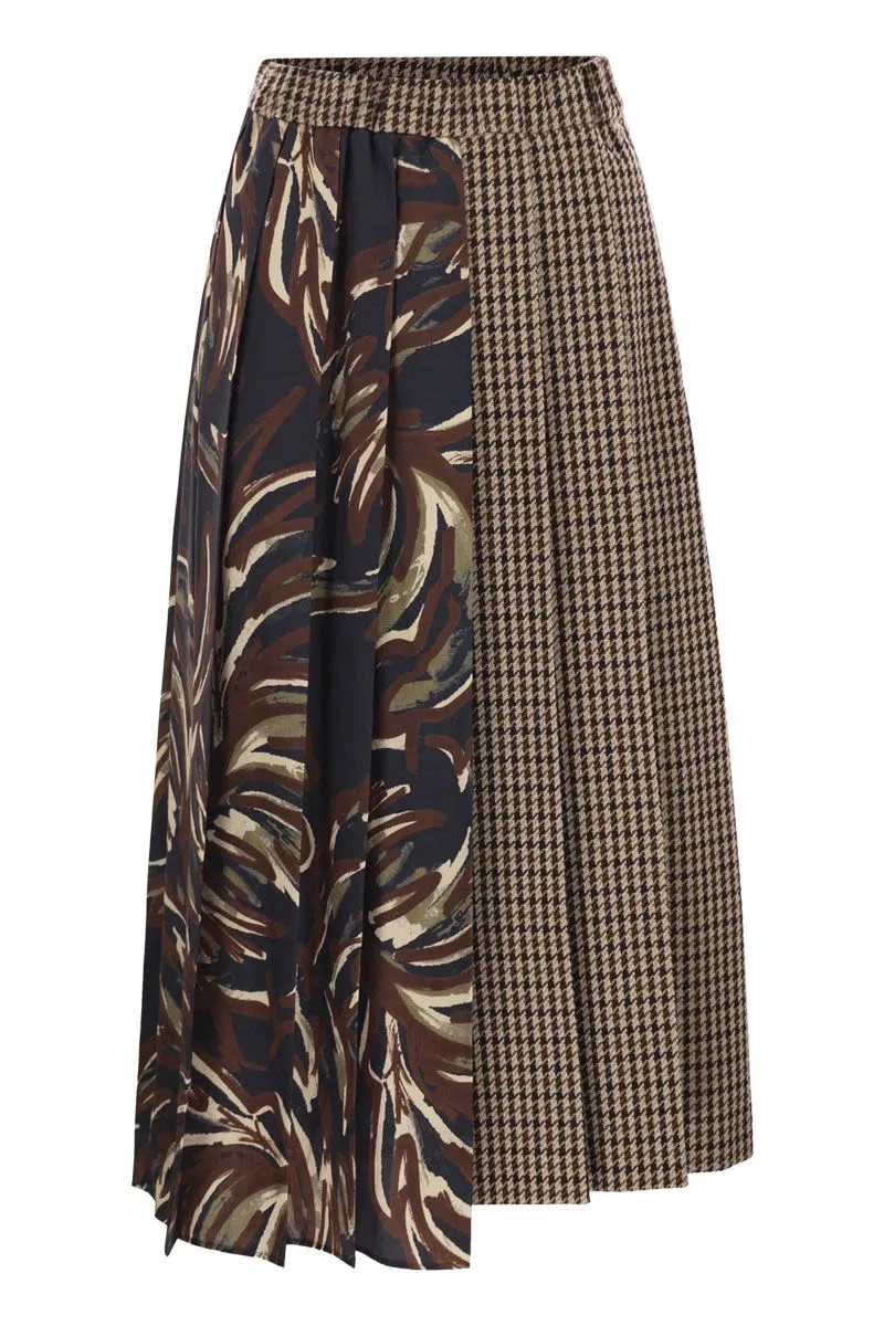 FANALE - PIED DE POULE WOOL PLEATED SKIRT sold by Lord & Taylor