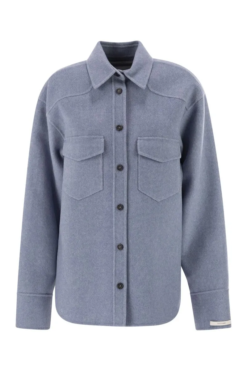 PALPITI - OVERSIZED SHIRT IN PURE WOOL sold by Lord & Taylor