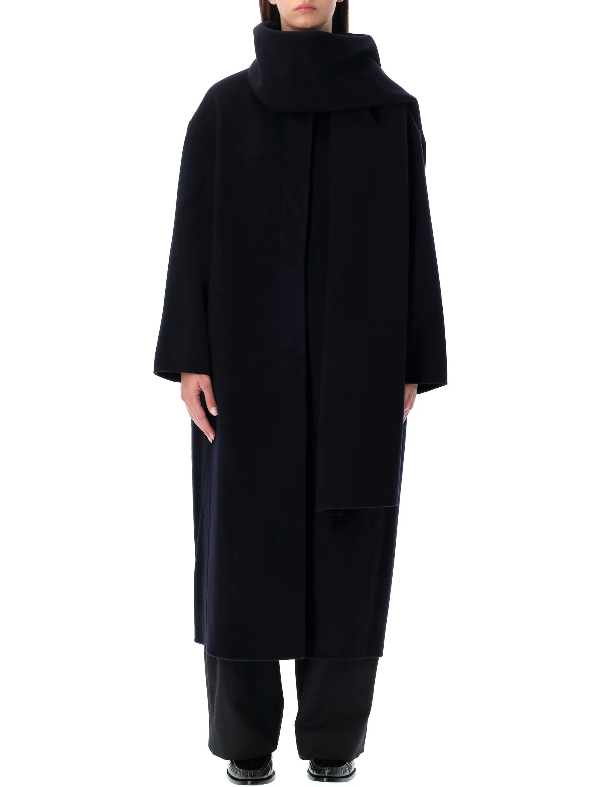 SOEUR FINN LONG COAT IN NAVY BLUE sold by Lord & Taylor
