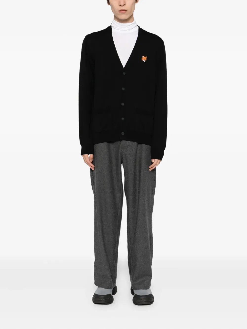 FOX HEAD WOOL CARDIGAN sold by Lord & Taylor product image thumbnail 5